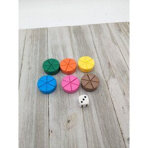 Hasbro Trivial Pursuit Genus IV Game Replacement Pie Pieces Dice